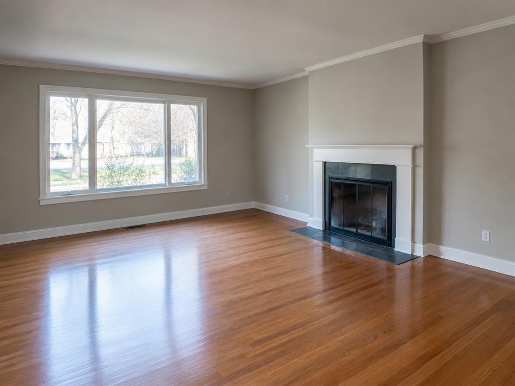 Sample photo of an empty living room after a property cleanout